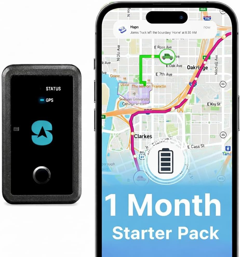 Spy Tec Atlas XL GPS Tracker | 12-Month Battery for Long-Term Tracking, Hidden Weatherproof GPS Tracker for Vehicles, Cars, Trailers, RV, Boats | Asset Tracking | Starter Kit with 1st Month Included