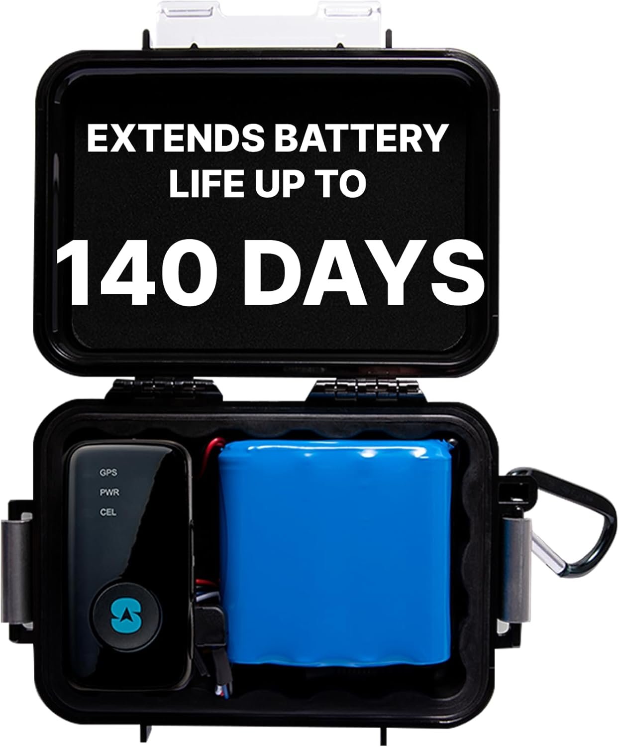 Spytec GPS Tracker with Up to 140 Day Extended Weatherproof Heavy Duty Magnetic Battery Case for Cars, Trucks, Business Vehicles – Unlimited US & Worldwide Real-Time Tracking App – Plan Needed
