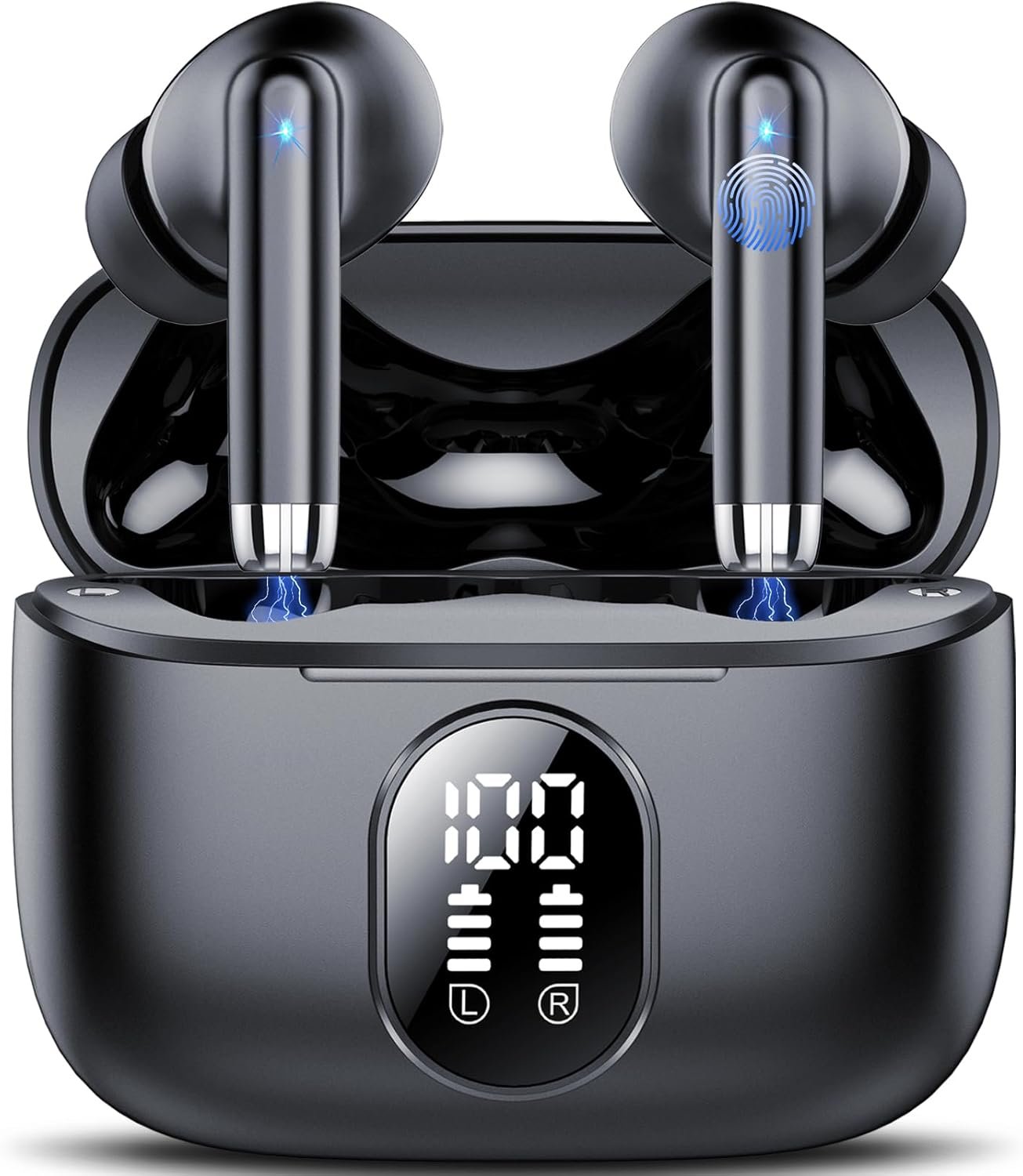 QXQ 2026 New Wireless Earbuds, Bluetooth 5.4 Headphones HiFi Stereo with 4 ENC Mic, 40H Mini Ear Buds in-Ear Noise Cancelling Earbuds, Ultra Light Sport Earphones for TV Smart Phone Laptop Computer