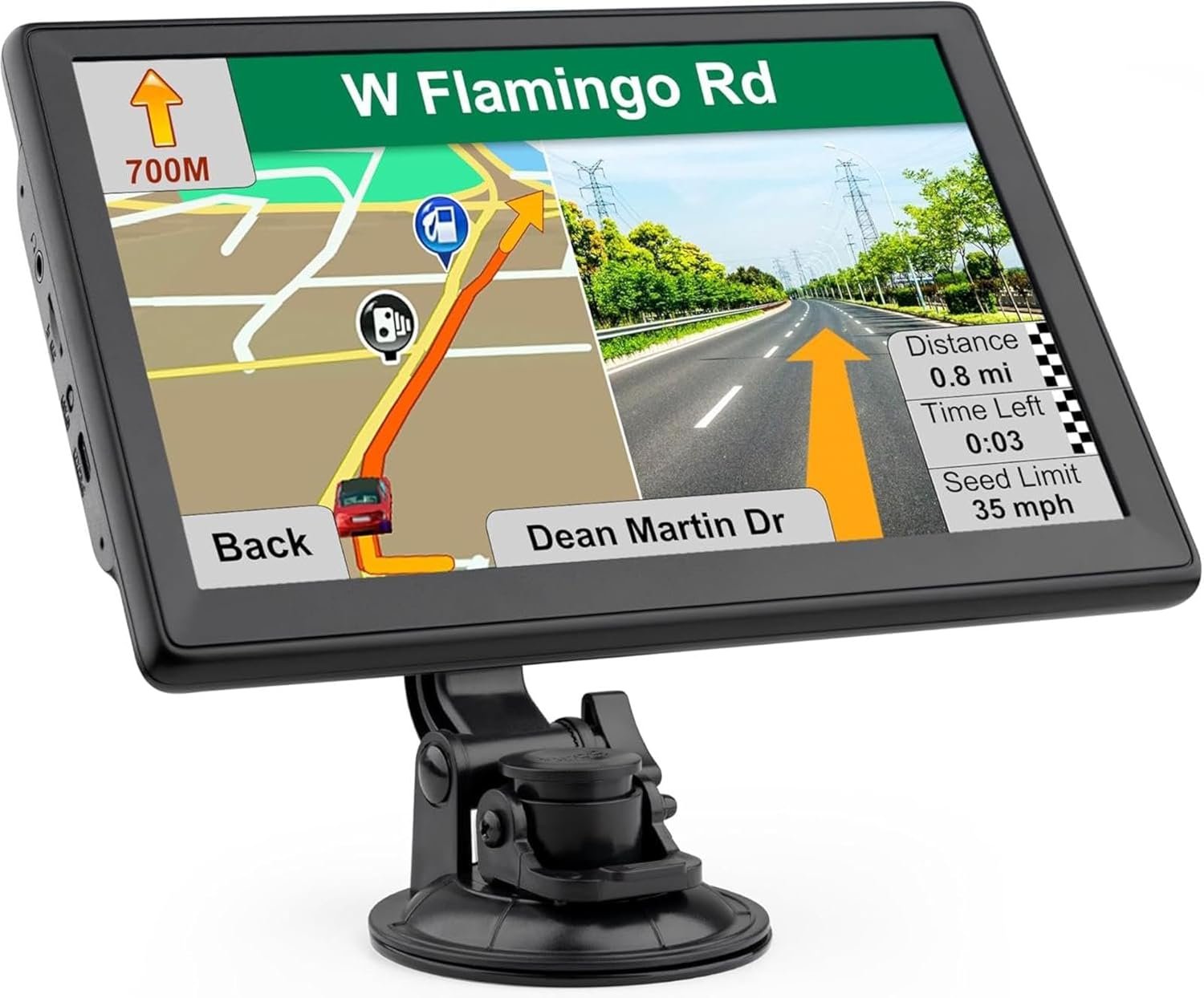 GPS Navigator for Car with 2026 Maps Lifetime Free Update, 7″ Car GPS Navigation System for Vehicles Truck Commercial Drivers with POI/ZIP Search, Support FM, Voice Guidance, Speedcam/Red Light Alerts