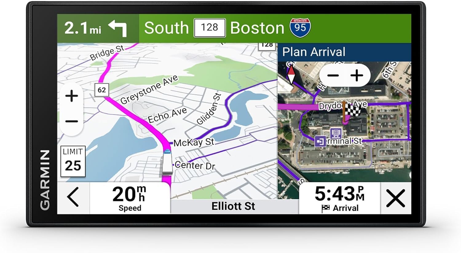 Garmin dezl OTR620 GPS Truck Navigator with 6-Inch Touchscreen Display, 1280p Resolution, and Birdseye Direct Satellite Imagery Support (Black) (Renewed)