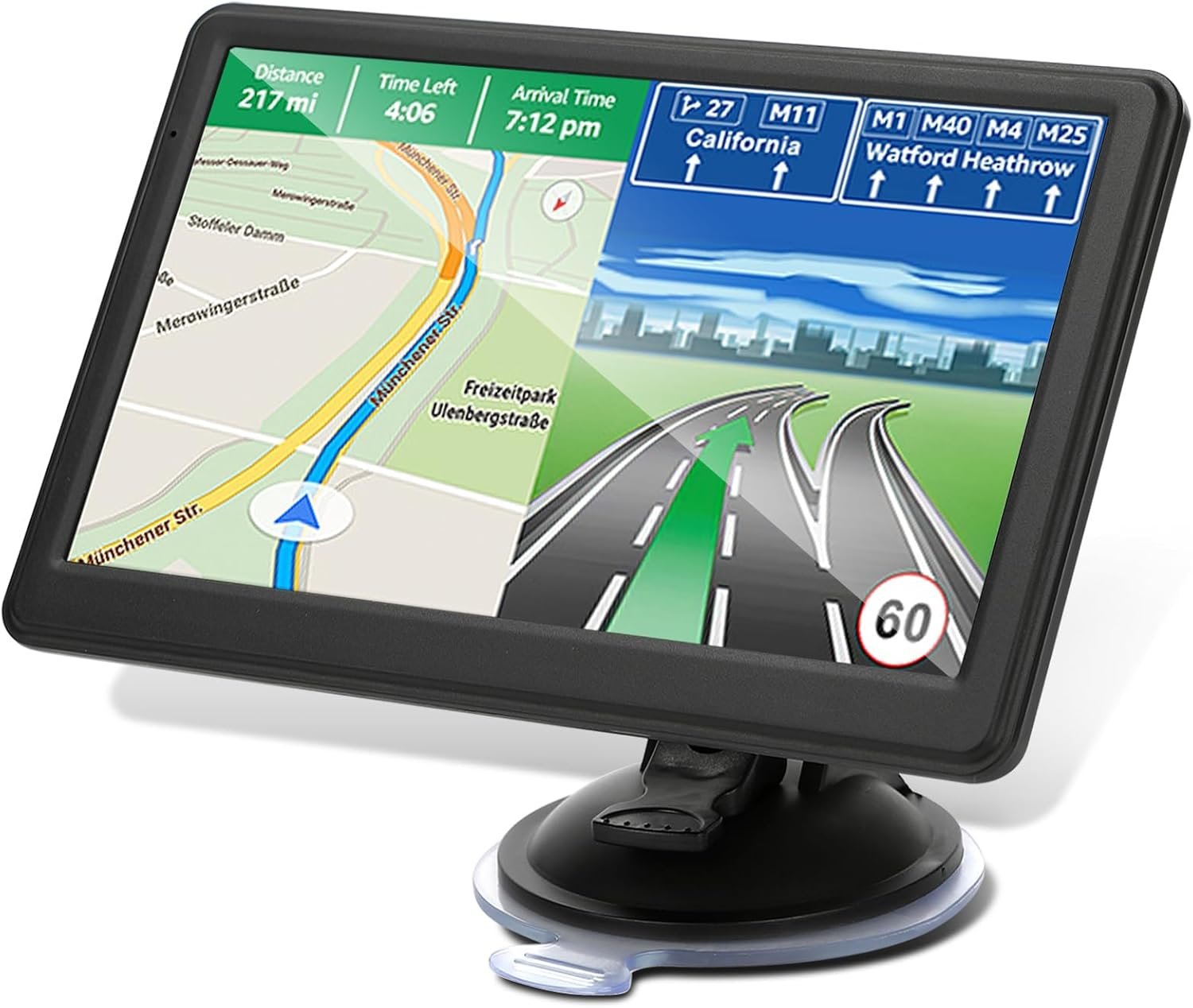 Car GPS Navigation, 2026latest maps, 7-inch Touchscreen GPS Navigator for Car, Real-time Voice Navigation, with Speed and red Light warnings/Custom Truck Route Planning, Free Lifetime map Updates