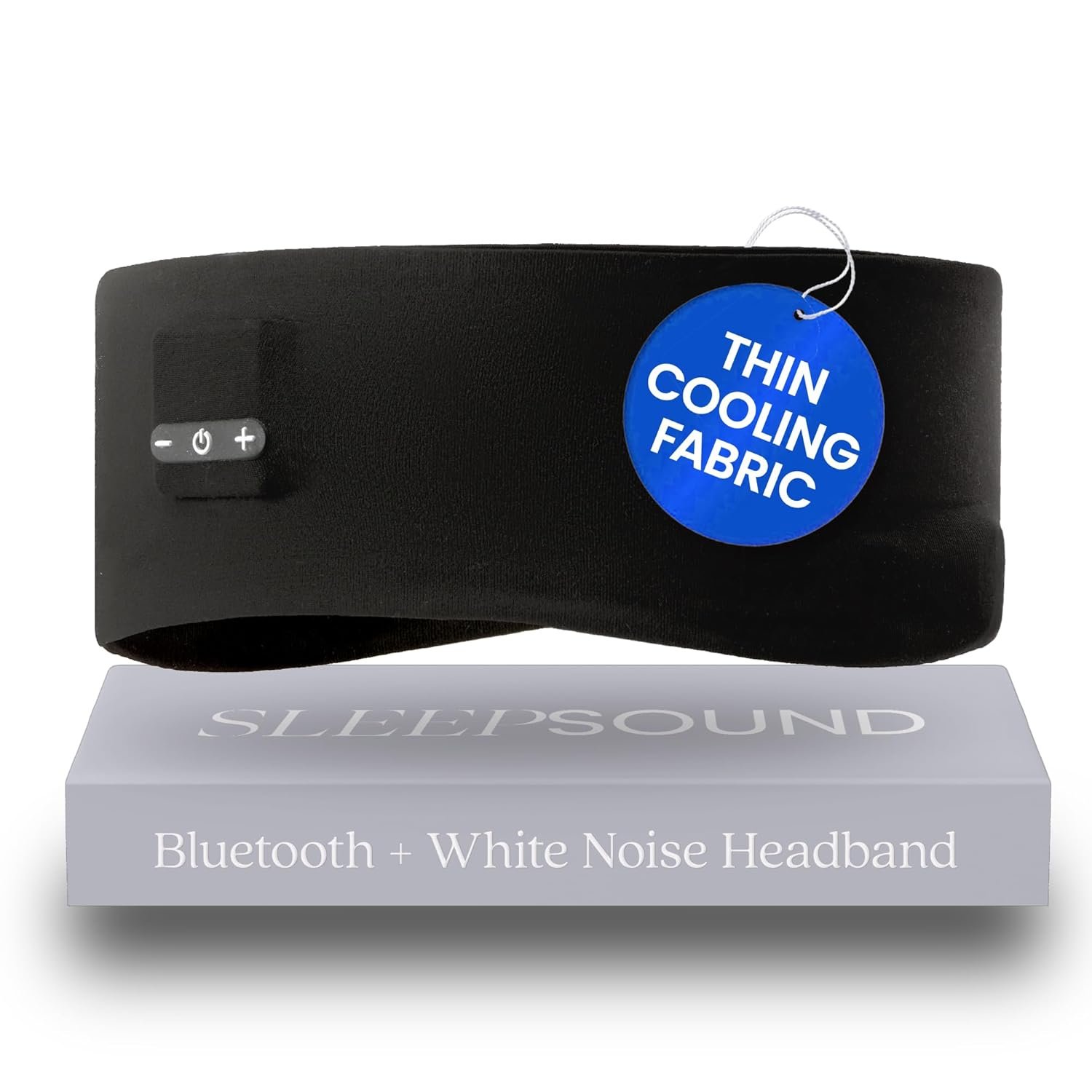 SleepSound Loose-Fitting Bluetooth Sleep Headband Speakers for Sleeping, Soft Headphones for Sleeping On Side, 20 Hr Battery, Wireless Sleep Headphones, Snoozeband Headband Earphones for Side Sleepers