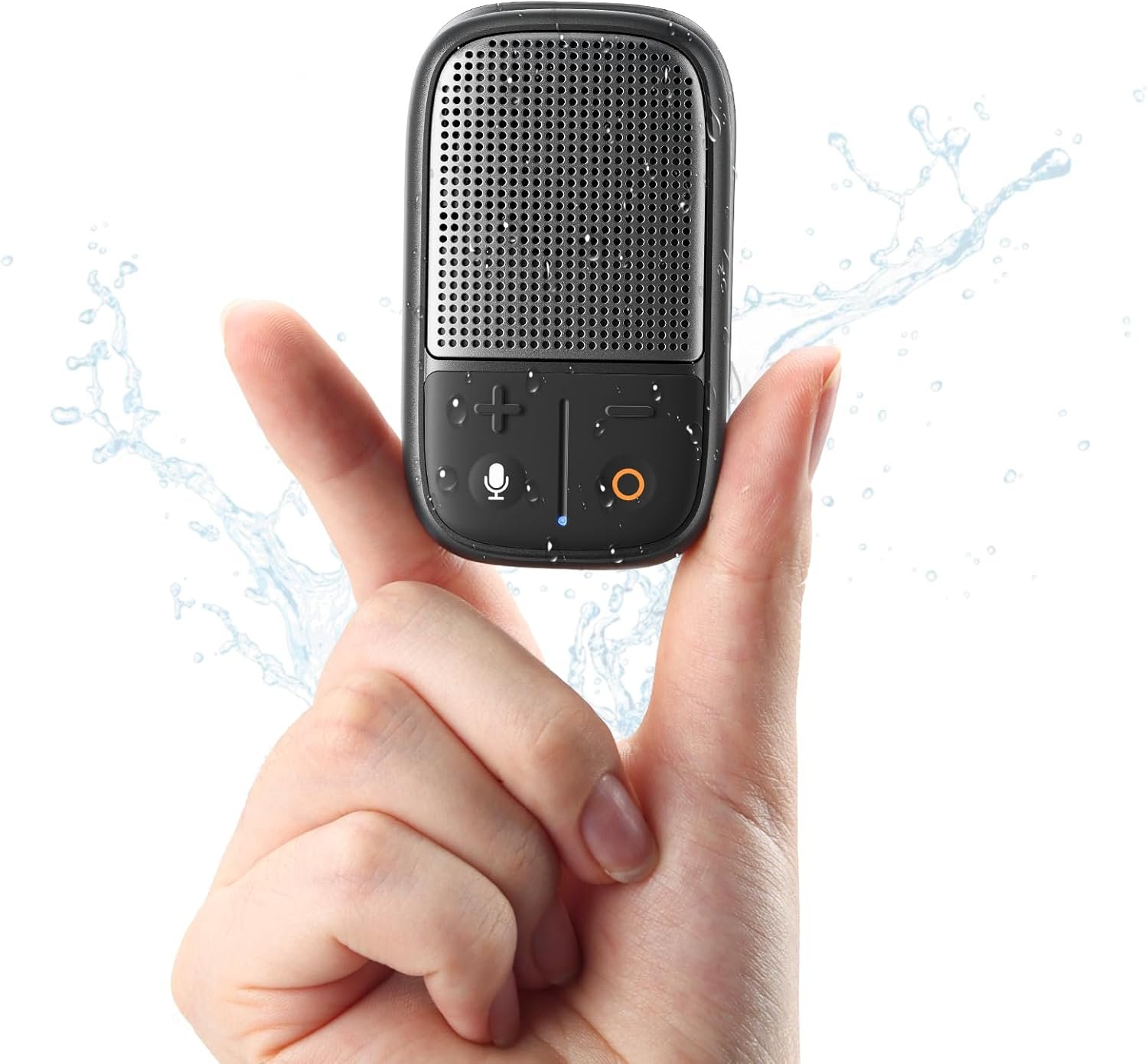 SUPERONE 2026 Upgrade Wearable Bluetooth Speaker with Voice Assistant & Mic, IPX7 Waterproof Clip-on Portable Speaker, TWS Pairing, Up to 30H of Play, Supports Siri/Google/Alexa