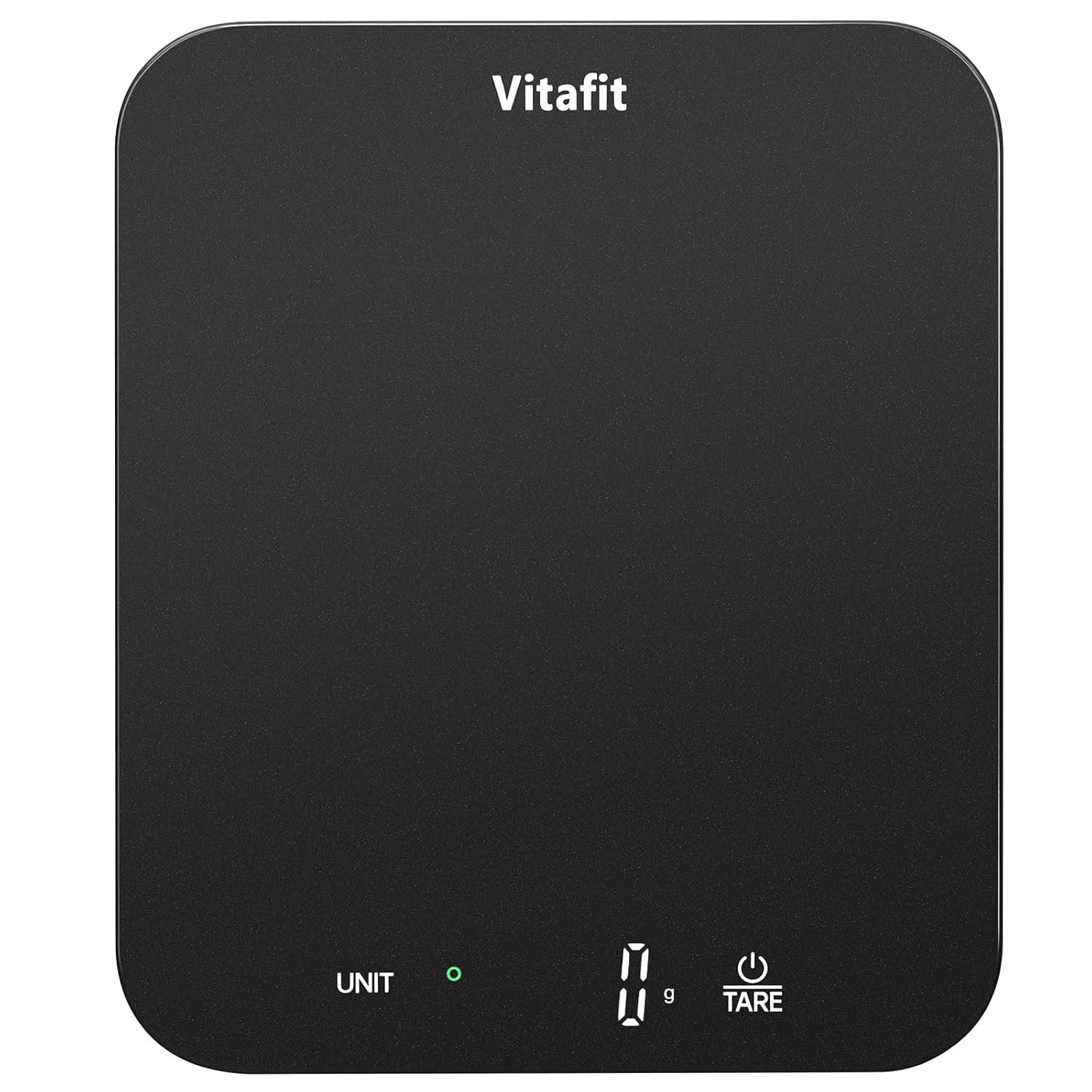 Vitafit 33lb/15kg Digital Food Scale in High Precision 0.1oz/1g, Our Own Kitchen Scale Professional Factory Since 2001, Kitchen Essentials for Cooking & Baking, LED, 3*AAA Battery, Spray Silver Black