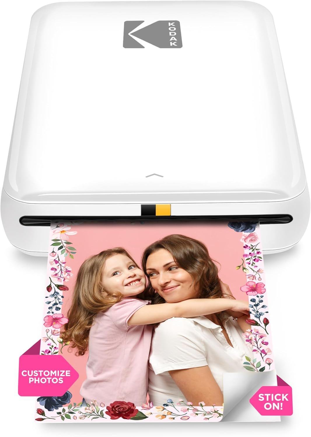 KODAK Step Instant Smartphone Photo Printer, Portable Mini Color Wireless Mobile Printer, Zink 2×3” (5.1×7.5 cm) Sticky-Back Photos, Bluetooth Compatible with iOS & Android Devices, Editing App, White