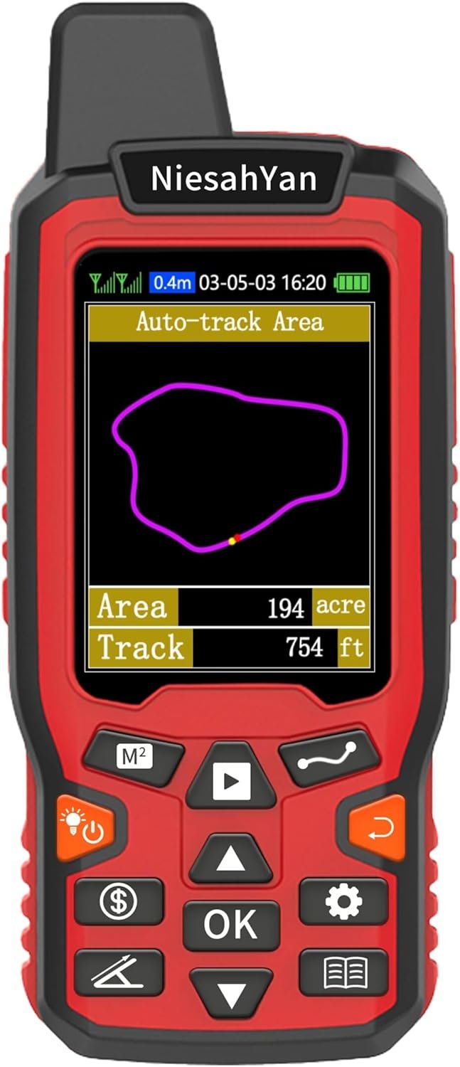 ZL180 Handheld GPS for Surveying, High Precision Rugged Land Surveying Equipment for Ranches, Garden, Farmland and Parking Area Distance Measuring