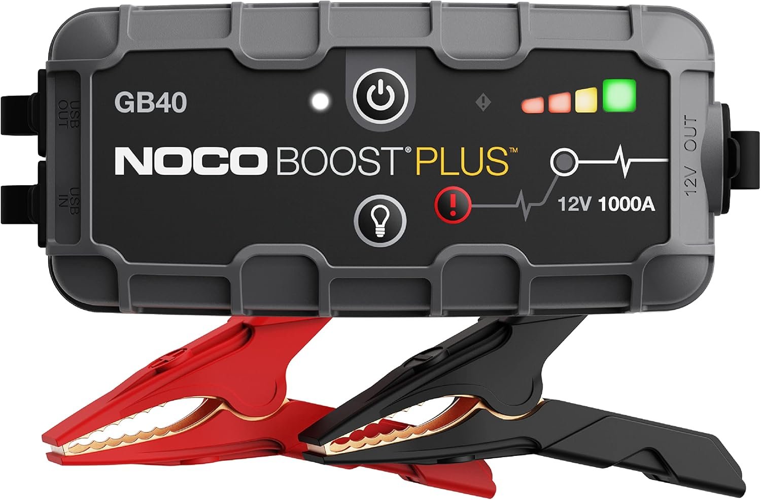 NOCO Boost GB40: 1000A UltraSafe Jump Starter – 12V Lithium Battery Booster Pack, Portable Jump Box, Power Bank & Jumper Cables – for 6.0L Gas and 3.0L Diesel Engines