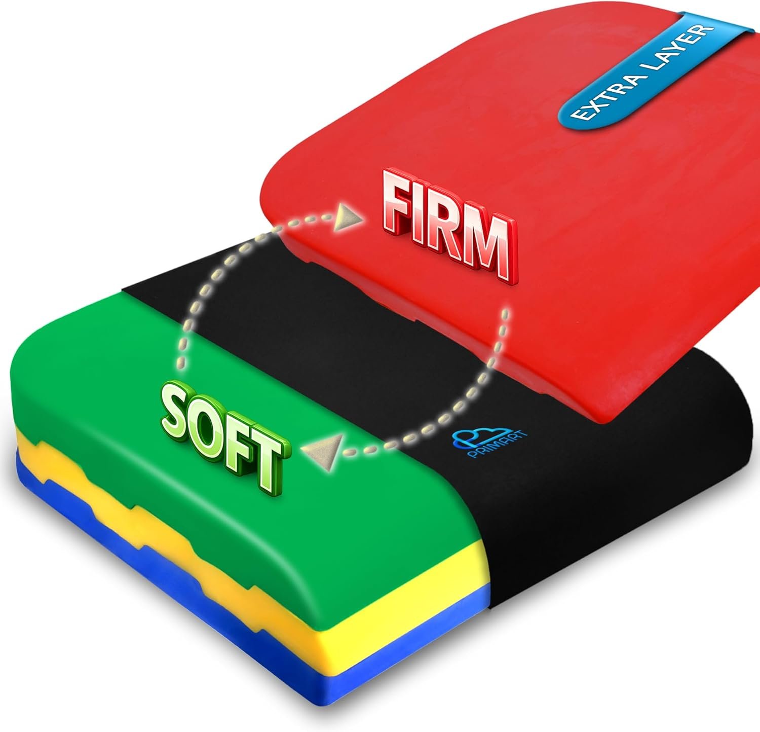 Adjustable Memory Foam Seat Cushion, Custom Height & Firmness, Ergonomic Office Chair Cushion for Back, Coccyx, Sciatica & Tailbone Pain Relief – Ideal for Office Chair, Car Seat, Wheelchair, Recliner