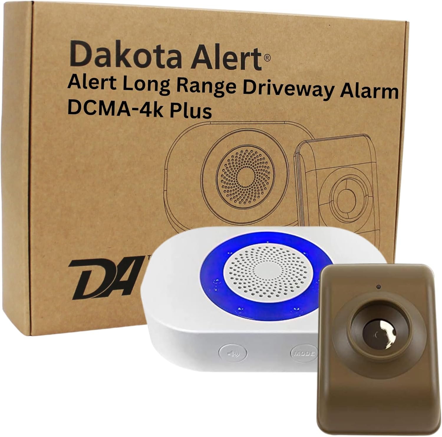 Dakota Alert Long Range Driveway Alarm Motion Detector – DCMA-4k Plus One Mile Wireless Range Alarm System – DCMT-4000 Transmitter & RE-4k Plus Receiver-Use Outdoors, Driveways, Entrances & Backyards
