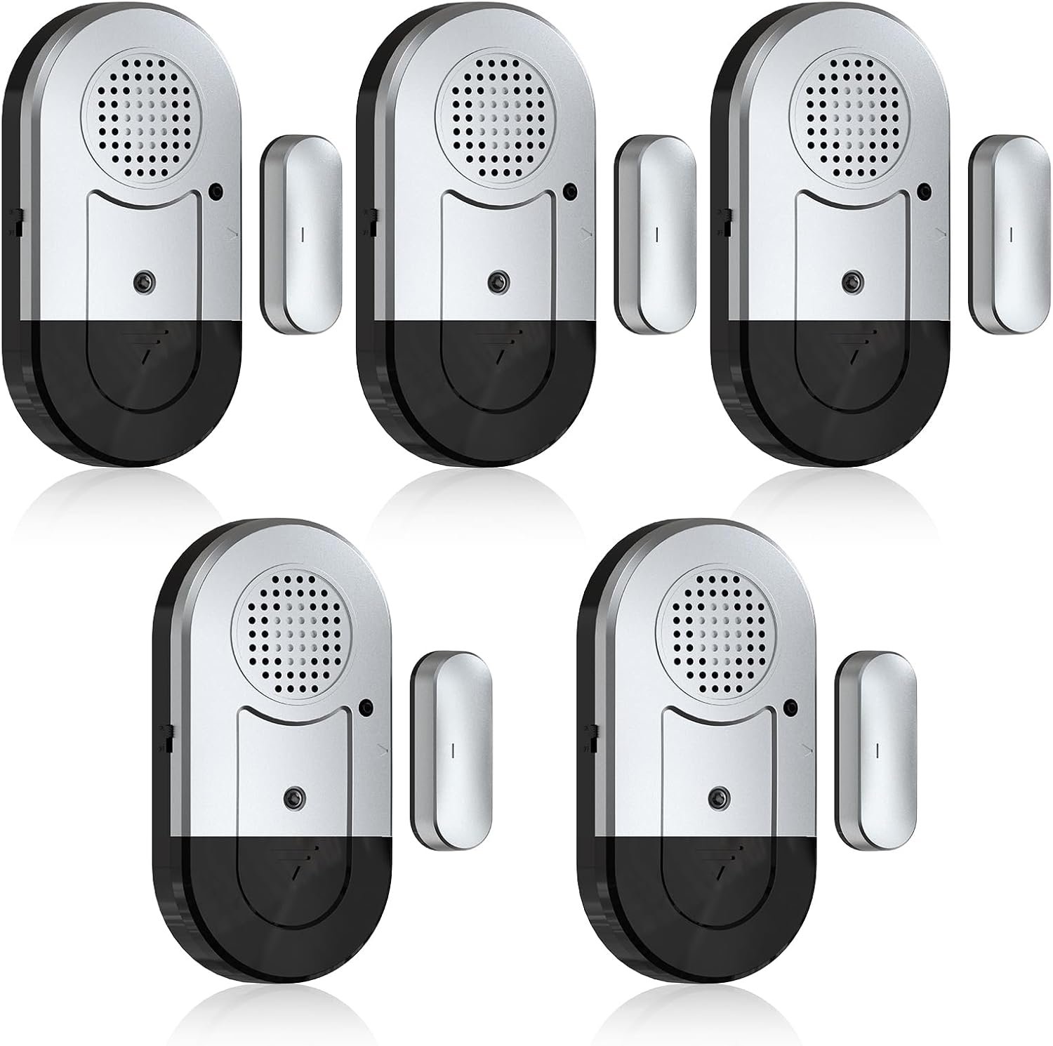 Sanjie Door Window Alarms – 5 Pack,125dB,Volume Control,Window Door Open Alarm Sensors for Kids Safety/Dementia/Pool,Wireless Sensors Keep Your Home Security,Easy to Install,Long Battery Life