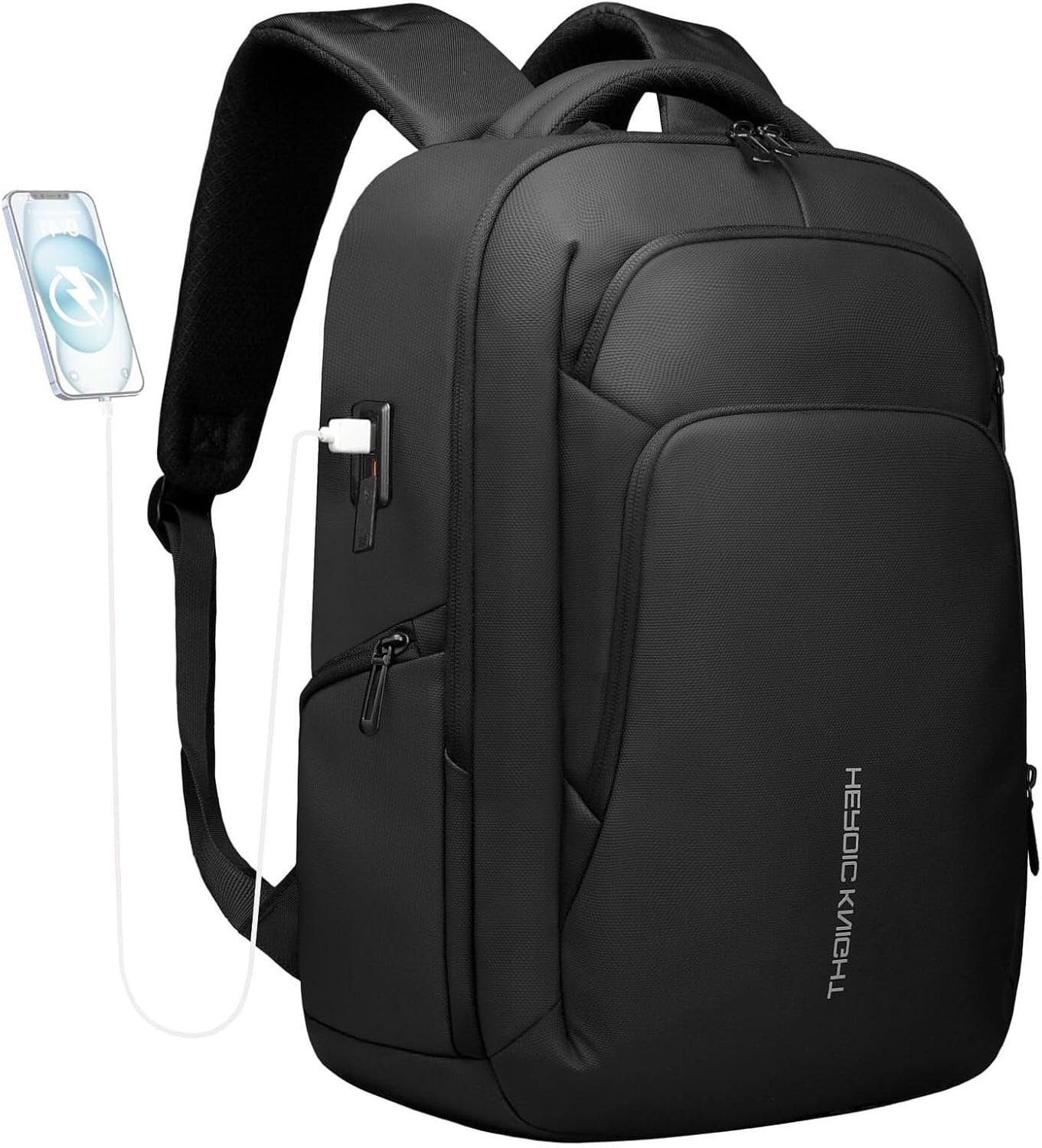 17.3 Inch Laptop Backpack for Men Women, 30L Travel Backpack Carry-On Flight Approved,Work Computer Backpack with USB A&C Port, Business Laptop Bag, Water-Resistant Anti-Theft Daypack – Black