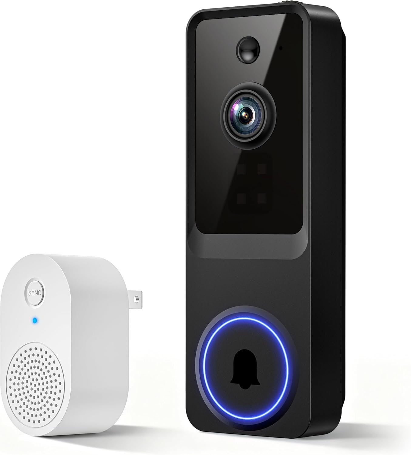 1080p Video Doorbell Camera Wireless for Home, Indoor and Outdoor, Cloud Storage (Subscription Required), Receiver Notification, Night Vision, 120° View, Battery Powered