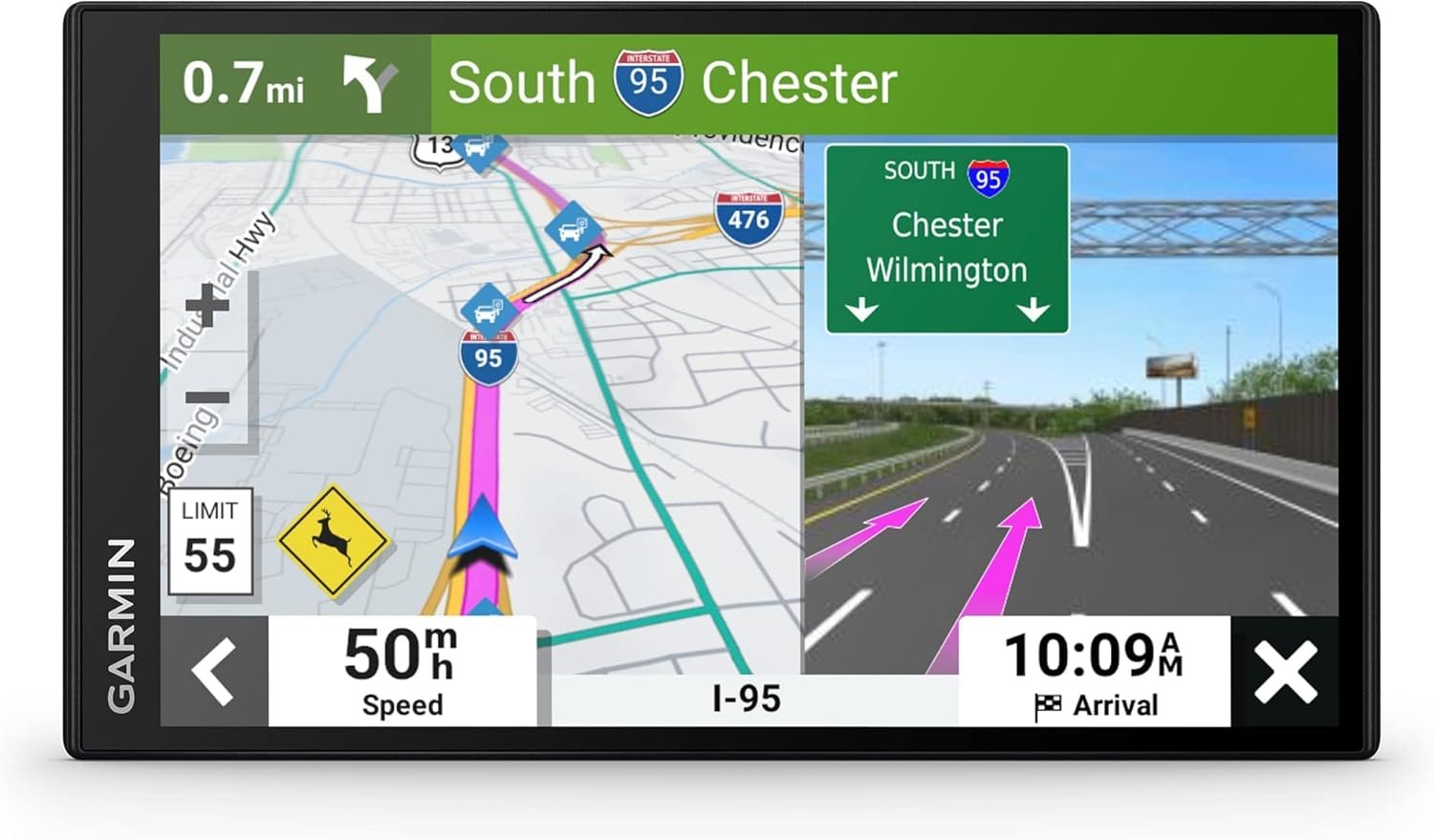 Garmin DriveSmart 76, 7-inch Car GPS Navigator with Bright, Crisp High-Resolution Maps and Garmin Voice Assist (Renewed)