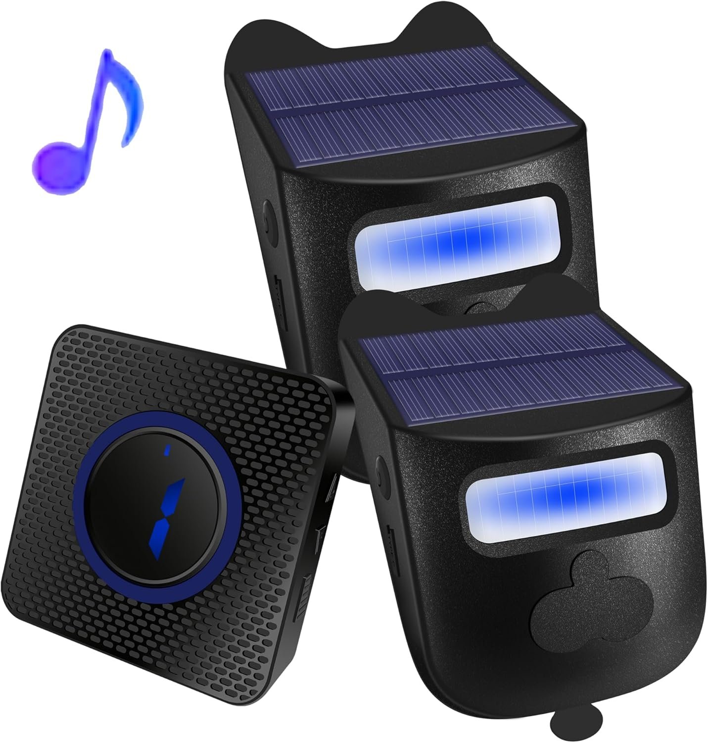 Driveway Alarms Wireless Outside Weatherproof, Wireless Driveway Sensor Motion Sensor & Detector Alarm Outdoor, 600ft Range Solar Motion Detector Home Security Alert System