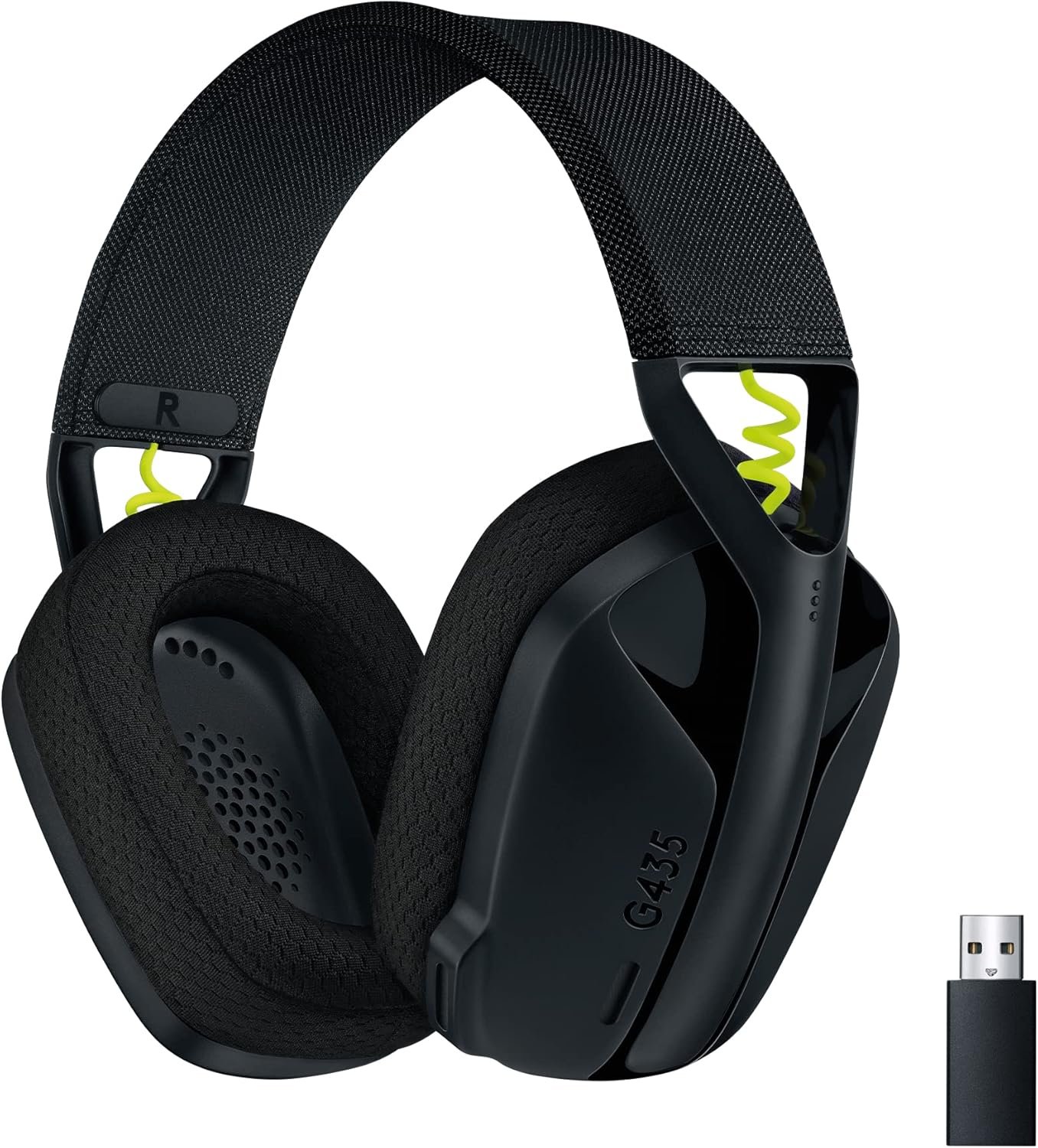 Logitech G435 Lightspeed & Bluetooth Wireless Gaming Headset – Lightweight Over-Ear Headphones, Built-in mics, 18h Battery, Dolby Atmos, PC, PS4, PS5, Nintendo Switch/Switch 2, Mobile – Black