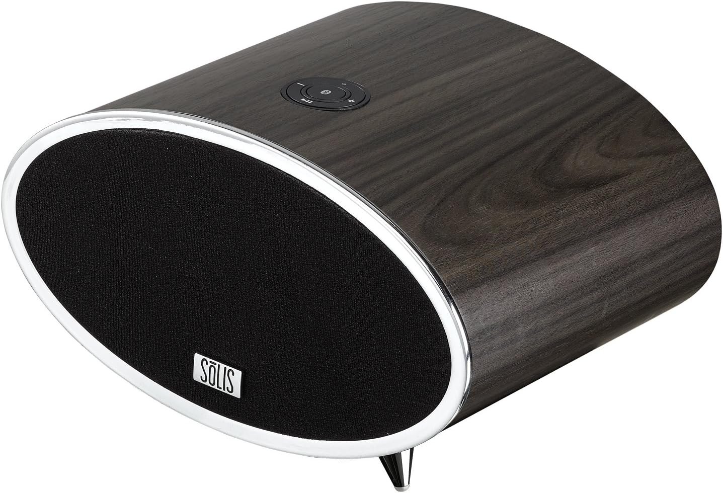 Solis Audio SO-6000 Retro Bluetooth Stereo Shelf Systems Speaker Hi-Res Smart Wi-Fi Wireless Speaker with Google Chromecast Built-in Walnut