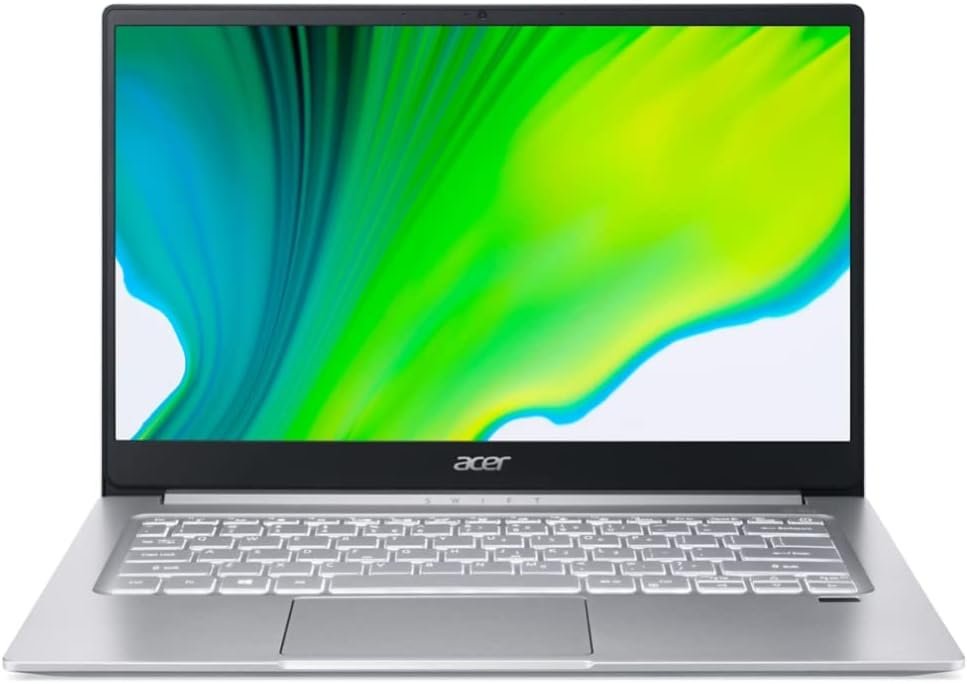 acer Swift 3 Intel Evo Thin & Light Laptop, 14″ Full HD, Intel Core i7-1165G7, Intel Iris Xe Graphics, 8GB LPDDR4X, 256GB NVMe SSD, Wi-Fi 6, Fingerprint Reader, Back-lit KB, SF314-59-75QC