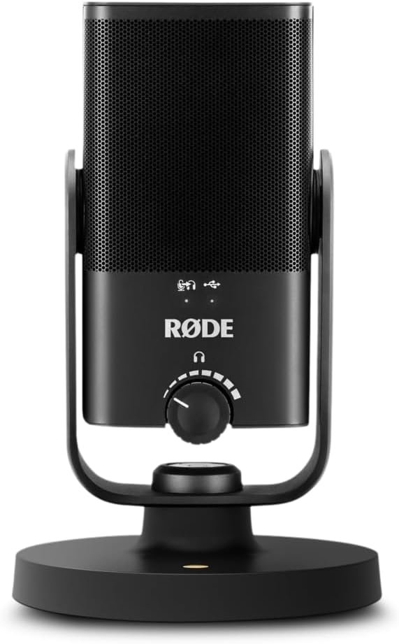 RØDE NT-USB Mini Versatile Studio-quality Condenser USB Microphone with Free Software for Podcasting, Streaming, Gaming, Music Production, Vocal and Instrument Recording,Black