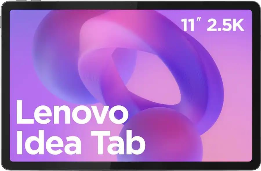 Lenovo Idea Tab 11″ Tablet with Pen – Dimensity 6300-8GB RAM – 128 GB Storage – Android 15-2.5K – 90 Hz – Luna Grey (ZAFR0928US)