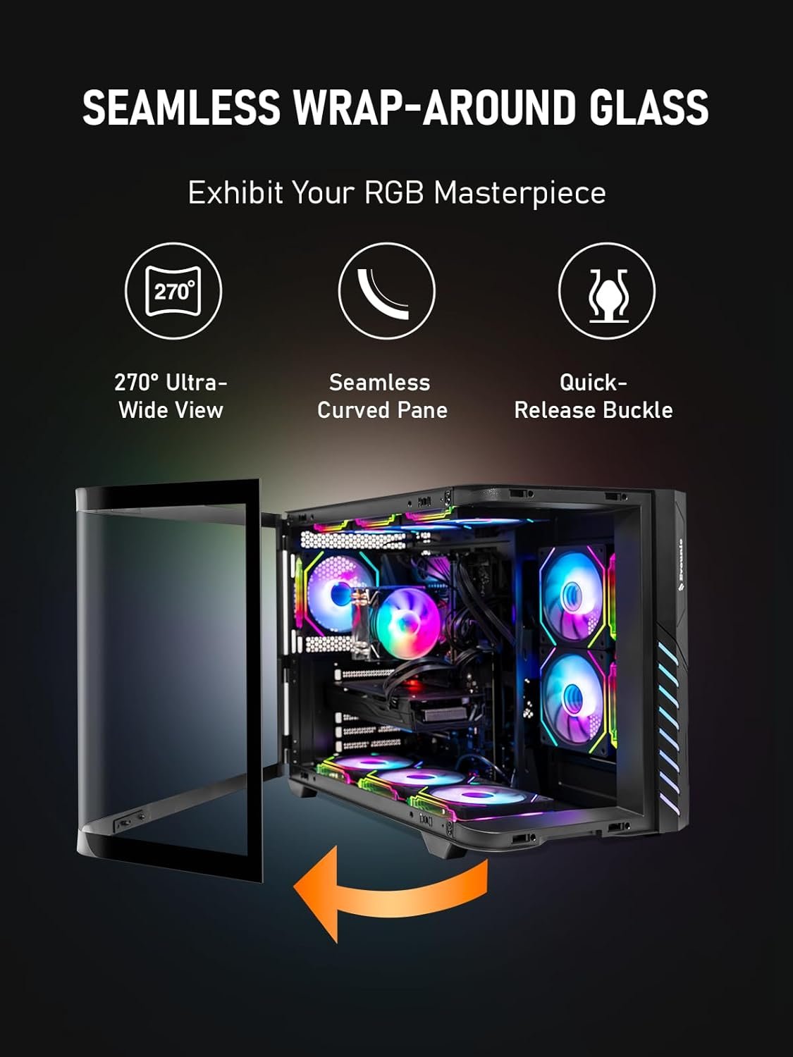 Prebuilt Gaming PC Desktop, RX 6900 XT 16GB, i7-12700KF up to 4.9GHz, 32GB DDR4 RAM, ARGB,1TB NVMe SSD, Liquid Cooled, WiFi 6, Windows 11 Pro, VR Ready, 4K High FPS Gaming Computer