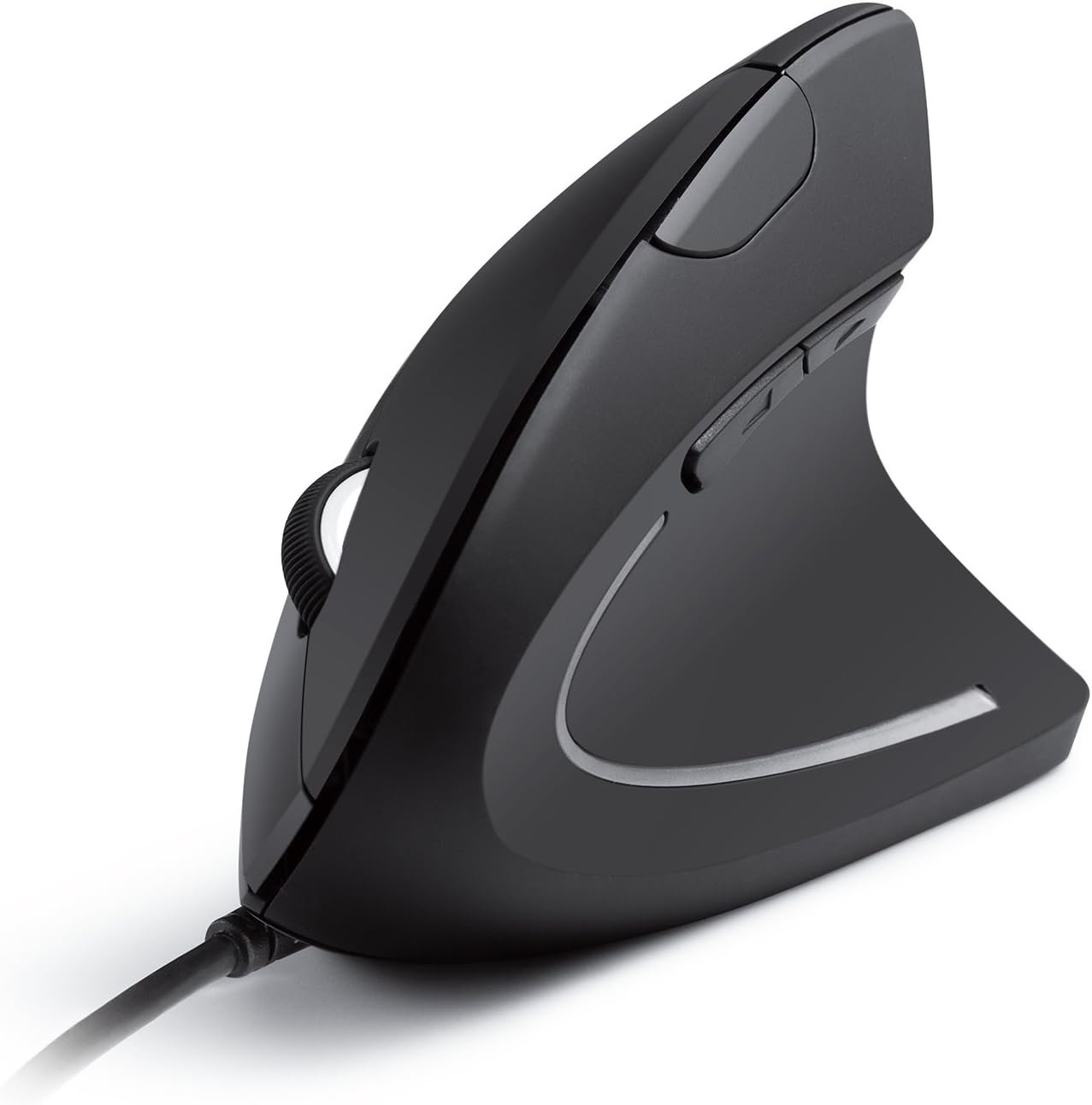 Anker USB Wired Vertical Mouse, Ergonomic Design Mouse for Computer and Laptop, 5 Buttons, 1000/1600 DPI, Optical Technology, USB Corded – Black