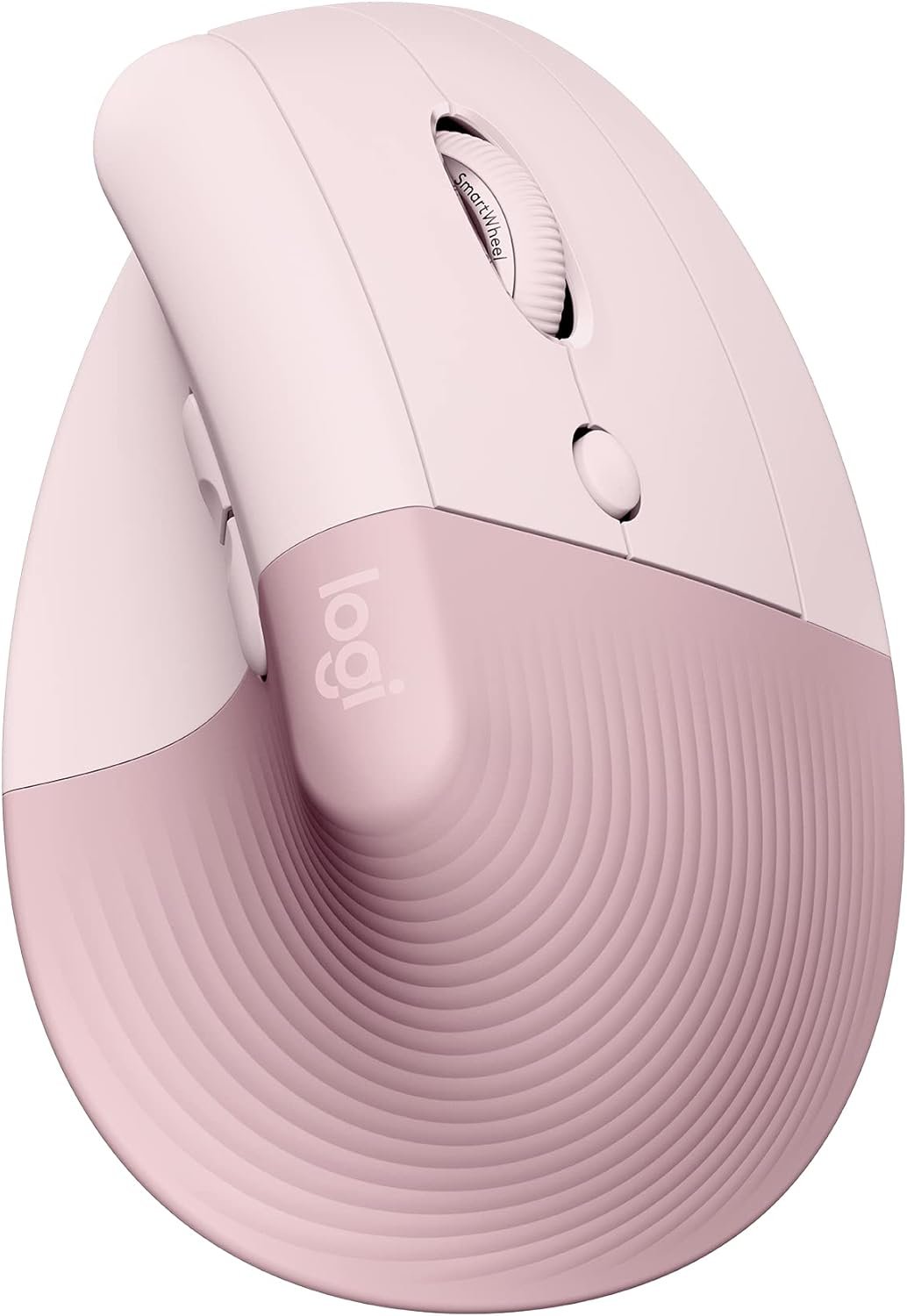 Logitech Lift Vertical Ergonomic Mouse, Wireless, Bluetooth or Logi Bolt USB Receiver, Quiet clicks, 6 Buttons, Compatible with Windows/macOS/iPadOS, Laptop, PC – Rose