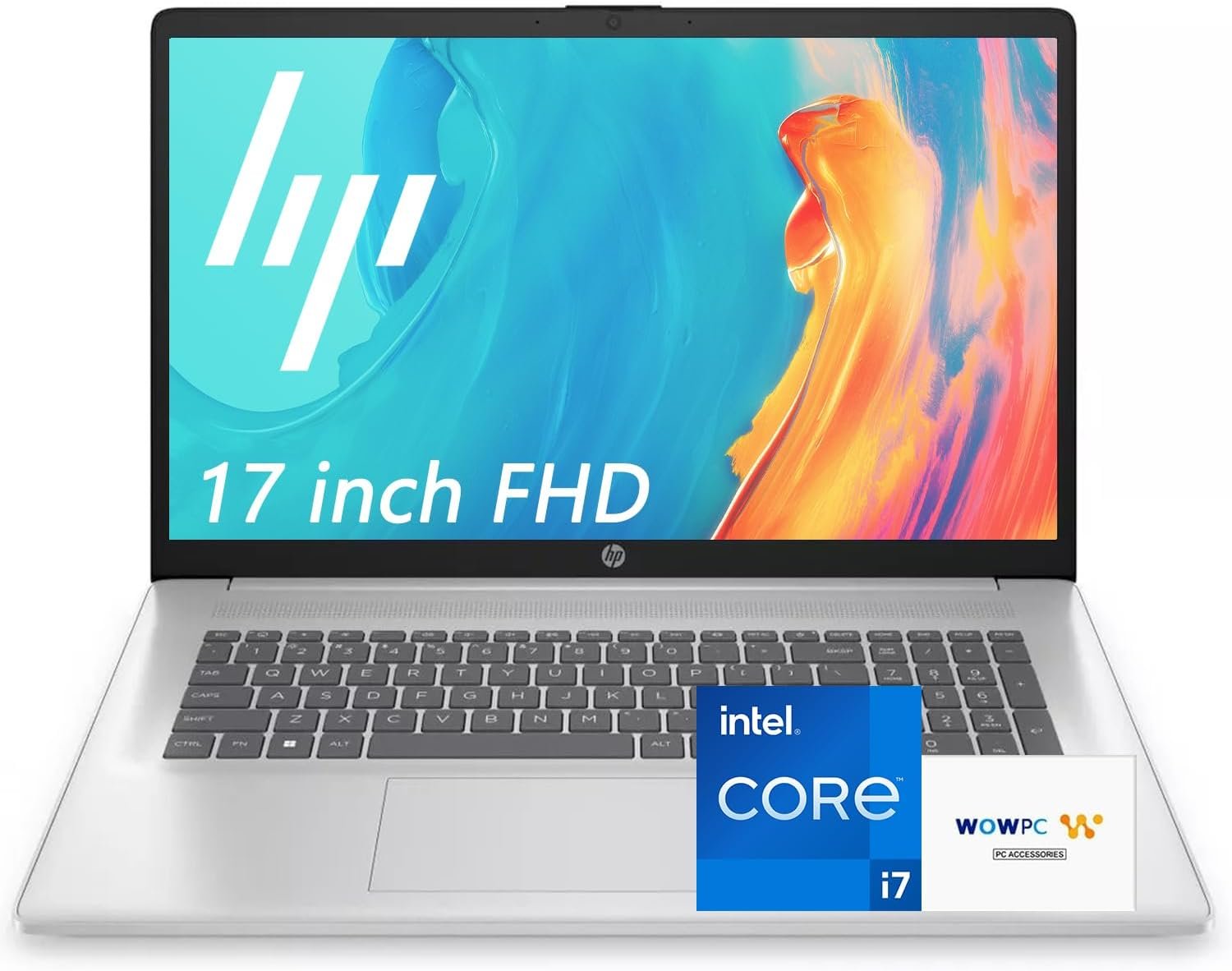 HP 17.3″ FHD Business Laptop 2025/2026 Edition, Powerful Intel 13th Gen i7-1355U (Up to 5.0 GHz), 32GB RAM, 1TB SSD, Ultra Slim Design, USB-C, Wi-Fi 6, HDMI, Windows 11 + Copilot Key, w/WOWPC USB