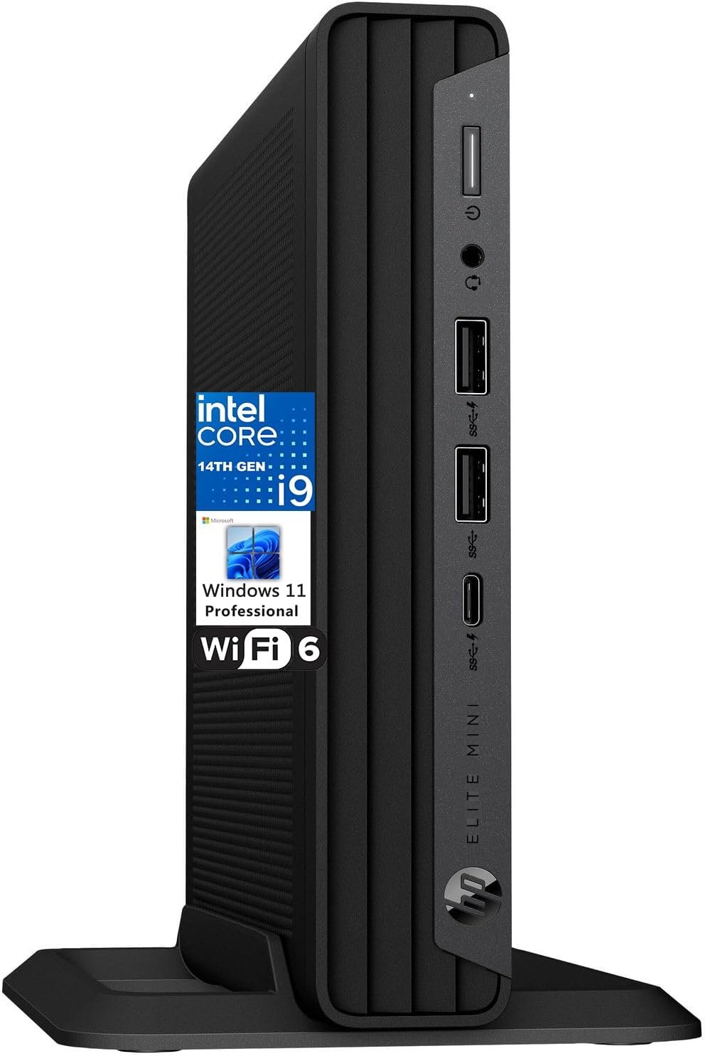 HP Elite Mini 800 G9 Elite Desk Business Desktop Computer, 14th Gen Intel 24-Core i9-14900T up to 5.5GHz, 64GB DDR5 RAM, 1TB SSD, WiFi 6, Bluetooth, Keyboard Included, no Mouse, Windows 11 Pro