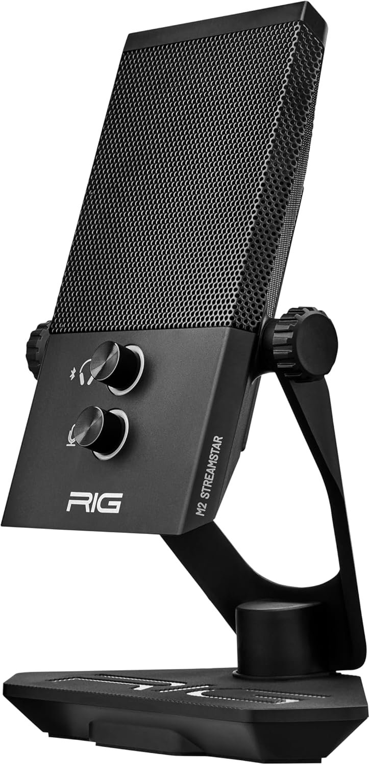 RIG M2 STREAMSTAR PRO HD Gaming USB Condenser Mic for PC, Plug and Play, 24-bit / 192kHz, Streaming and Podcasting, On-Board Controls