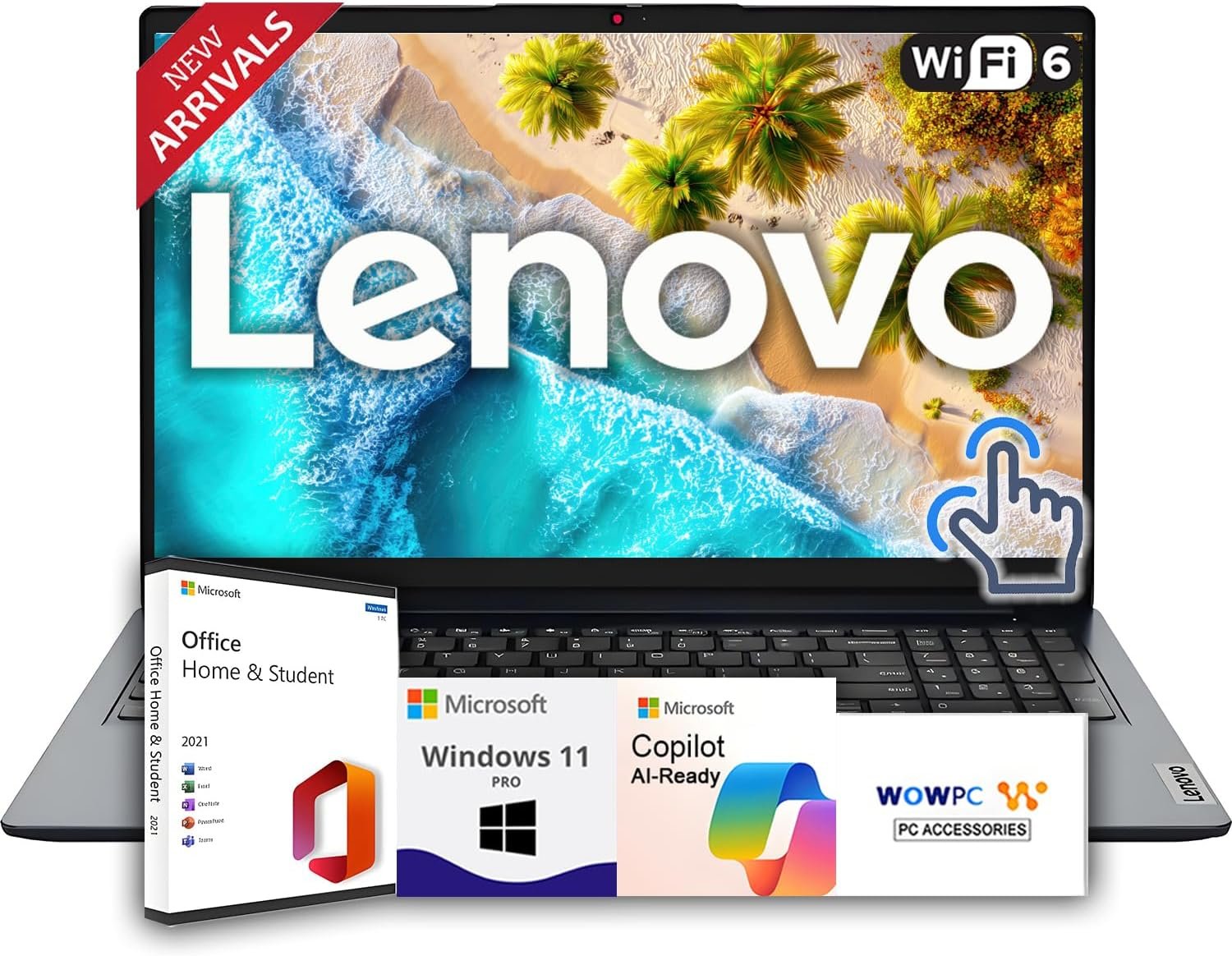 Lenovo 2025-2026 Edition 15.6″ Touchscreen Business and Student Laptop, Intel Core i5-1335U(Outperforms i7-1255U), 16GB RAM, 512GB SSD, Wi-Fi 6, Ultra Slim Design, Long Battery Life, Windows 11 Pro