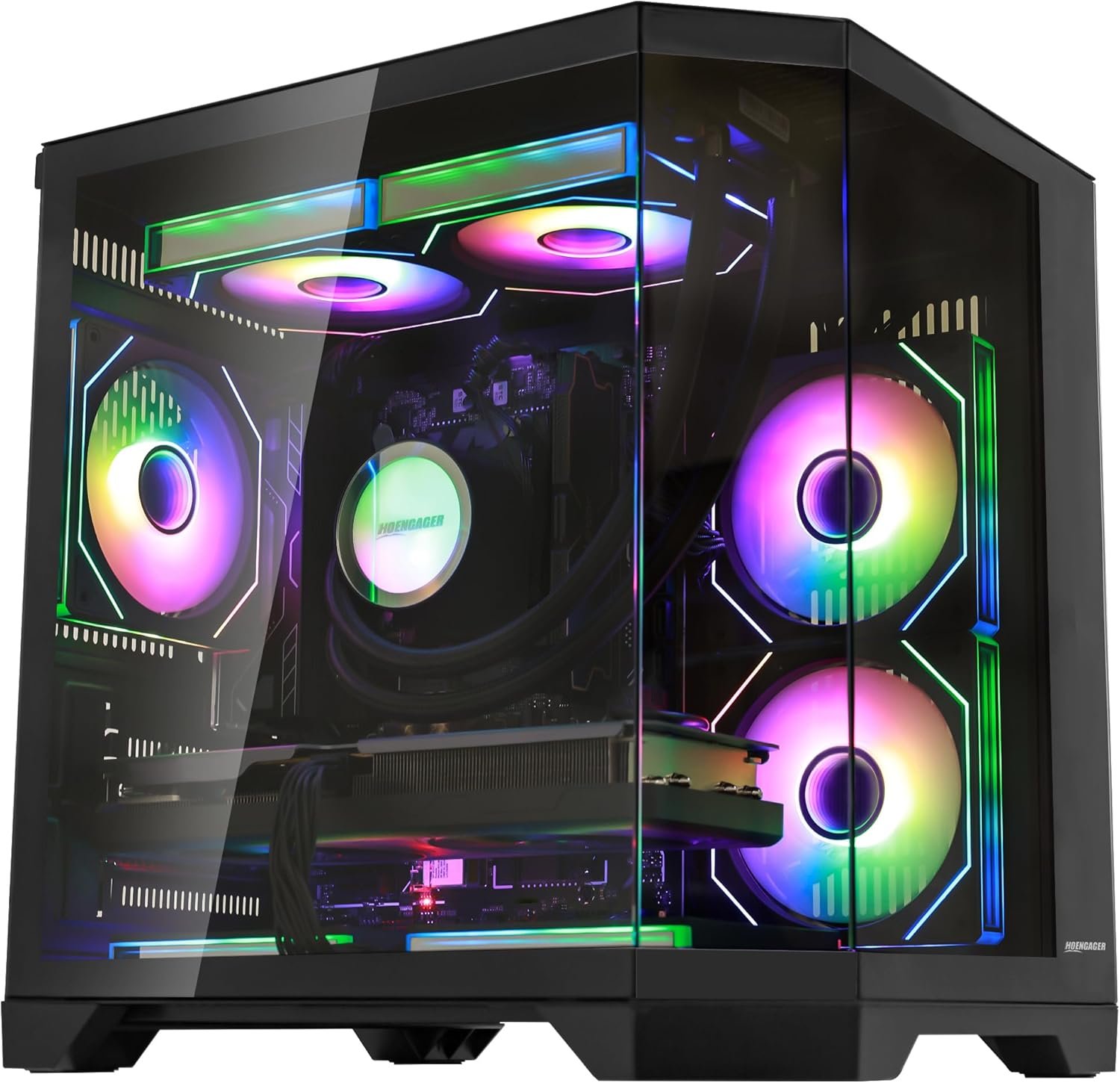 Ocean of Stars AI Gaming PC | Ryzen 7 9700X | RTX 5060 8GB | 32GB DDR5 6000MHz | 1TB PCIe SSD | 850W PSU | ARGB & Liquid Cooled | Windows 11 | 1440p 3A Gaming, AI Content Creation, Streaming | Black