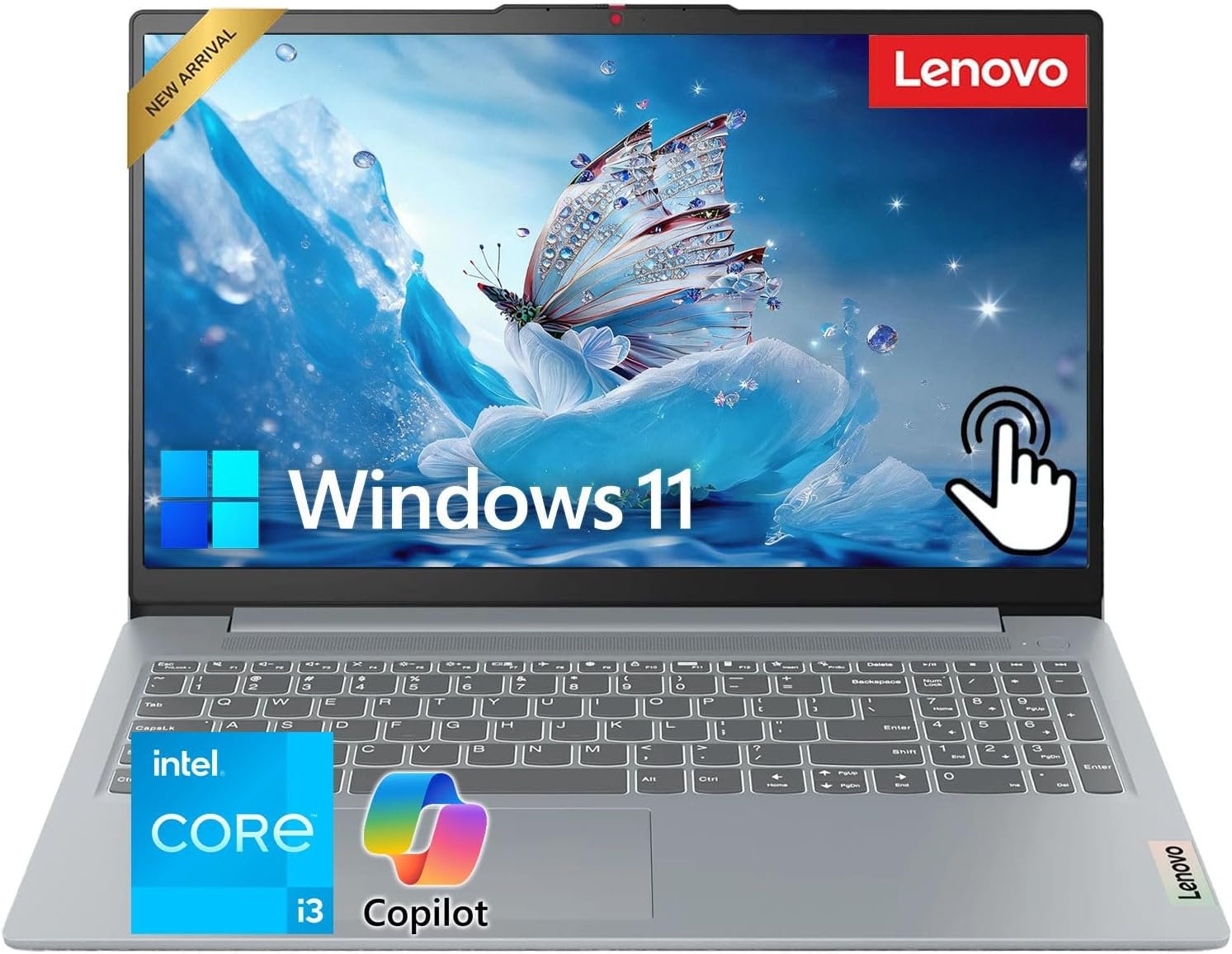 Lenovo IdeaPad • 15.6″ FHD Touchscreen Business Laptop • Intel Core i3-1215U (6 Cores) Processor • 8GB RAM • 256GB SSD • 11H Battery • Privacy Shutter • Dolby Audio • Wi-Fi 6 • Windows 11