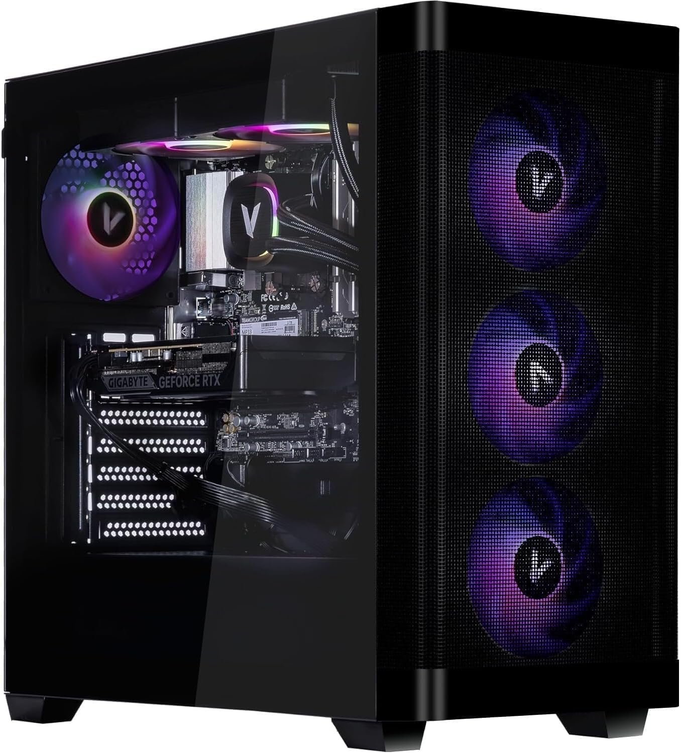 Velztorm Pilum Z2 Gaming Desktop PC (AMD Ryzen 7 5700X, GeForce RTX 5060, 32GB DDR4 RAM, 1TB PCIe SSD, 240mm Liquid Cooling, 750W Gold PSU, 4 Pre-Built ARGB Fans, Windows 11 Home)