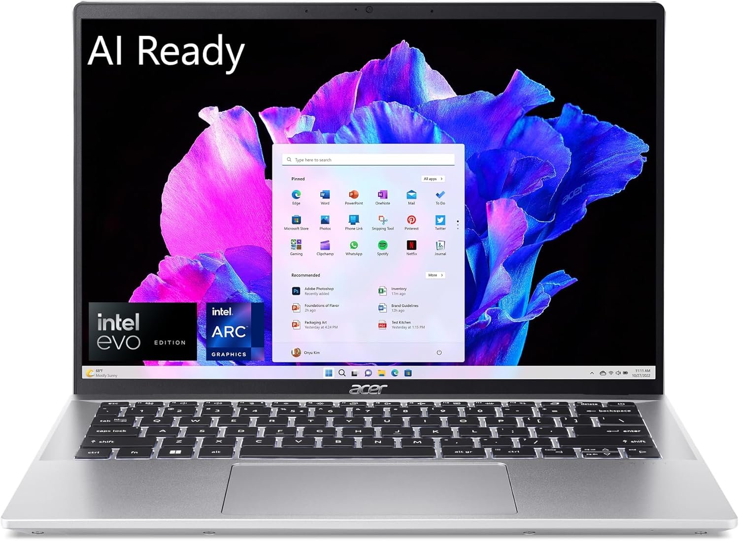 Acer Swift Go 14 Intel Evo Thin & Light Laptop | 14″ 1920 x 1200 Touch Display | Unlock AI | Intel Core Ultra 7 Processor 155H | Intel ARC | 16GB LPDDR5X | 512GB SSD | SFG14-72T-718K (Renewed)
