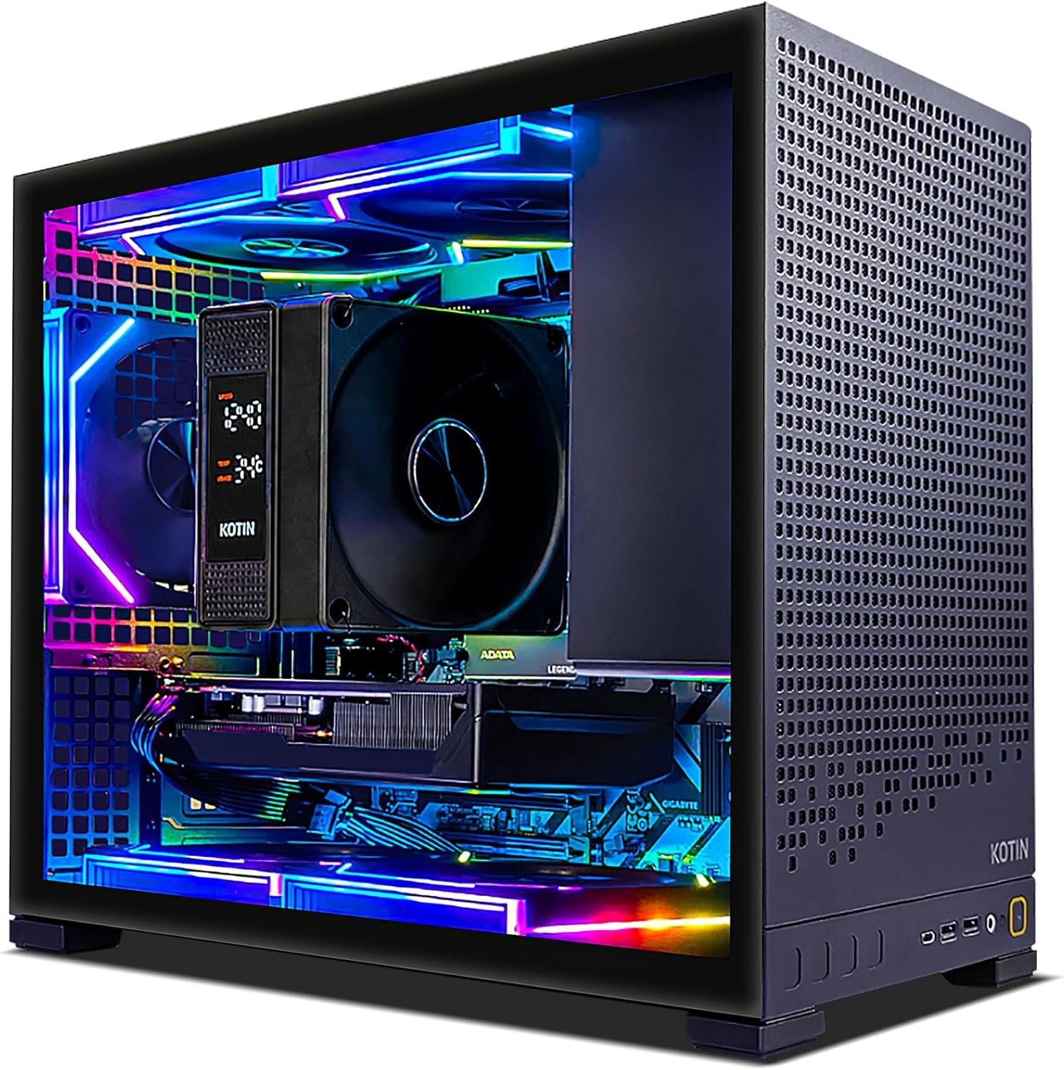 KOTIN Prebuilt Gaming PC Desktop Computer, AMD Ryzen 5 9600X up to 5.4GHz, GeForce RTX 5060 Ti 8GB GDDR7, 16GB DDR5-6000, 1TB PCIe 4.0 NVMe SSD, 650W 80+ Gold PSU, WiFi 7, Windows 11 Home